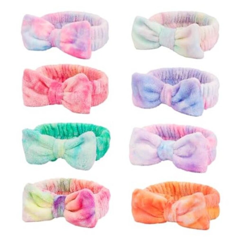 Spa Headbands for Girls Kids Makeup Face Wash Skincare Headband 8 Pack Teens